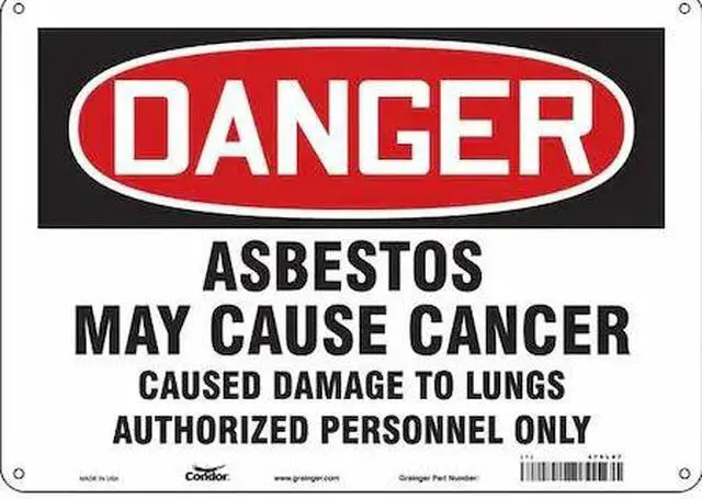 Main image of CONDOR 479L07 Safety Sign, 10 in Height, 14 in Width, Aluminum, Horizontal