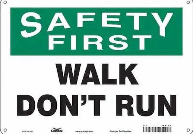 Main image of CONDOR 469T20 Safety Sign, 10 in Height, 14 in Width, Aluminum, Horizontal