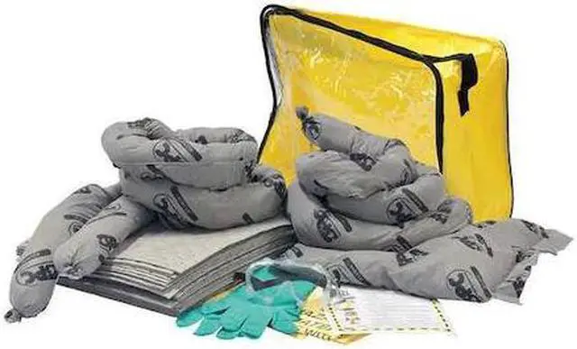 Alt view image 2 of 6 - BRADY SKA-CFB Spill Kit, 15 gal Volume Absorbed per Kit, Bag, Clear/Yellow