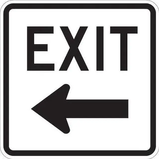 Alt view image 2 of 2 - LYLE T1-1024-EG_18x18 Exit Sign, Aluminum, 18" W, 18" H, Exit (Left Arrow),