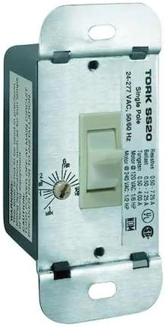 Alt view image 2 of 2 - TORK SS20F Timer,Max18 Hrs,24-277V,7.25A,Wall Sw,WH