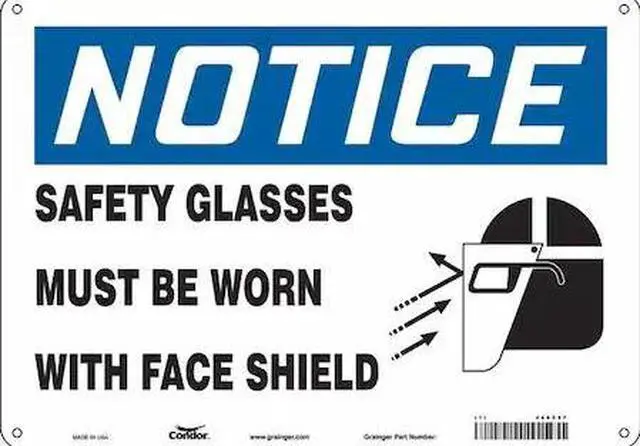 Main image of CONDOR 466Z97 Safety Sign, 10 in Height, 14 in Width, Polyethylene, Horizontal