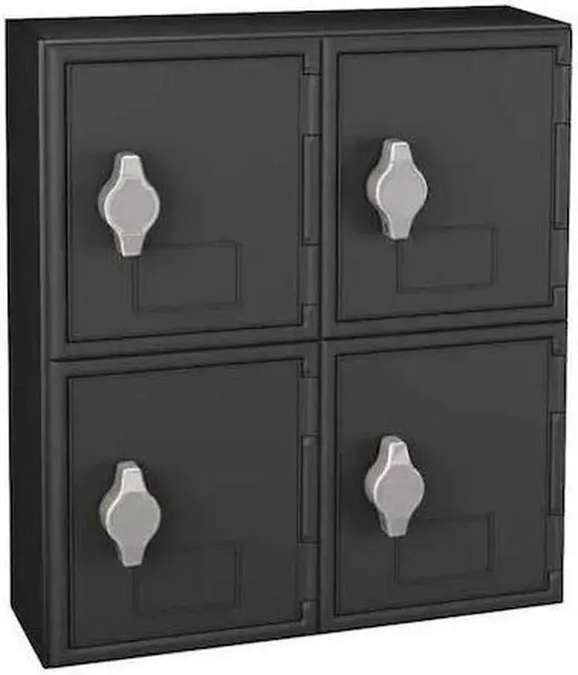 Alt view image 2 of 2 - United Visual Products Cell Phone Locker,Blk,Hasp Lock,12 in. W  UVQ1047
