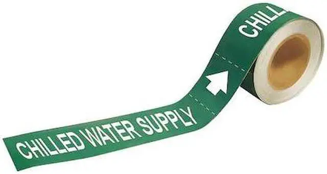 Alt view image 2 of 3 - BRADY 73869 Pipe Marker,Chilled Water Supply,2 In.H