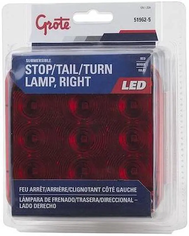 Main image of GROTE 51962-5 Stop/Tail/Turn Light,LED,Red