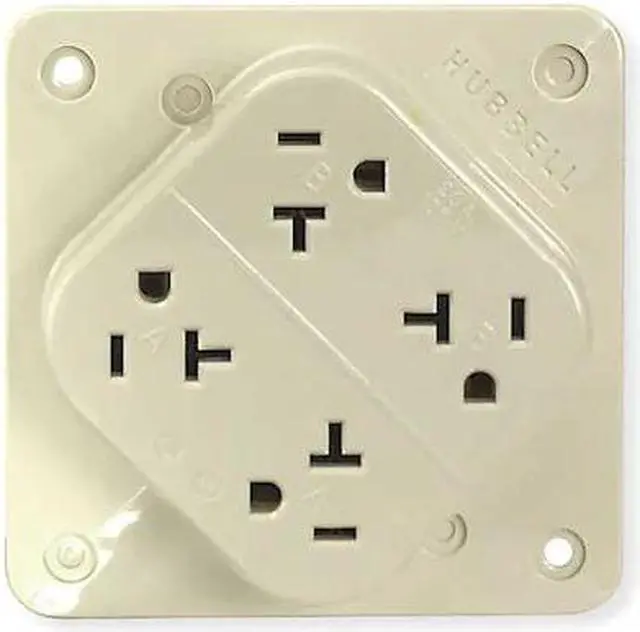 Alt view image 2 of 3 - HUBBELL WIRING DEVICE-KELLEMS HBL420I Straight Blade Receptacle, 5-20R, 20 A,