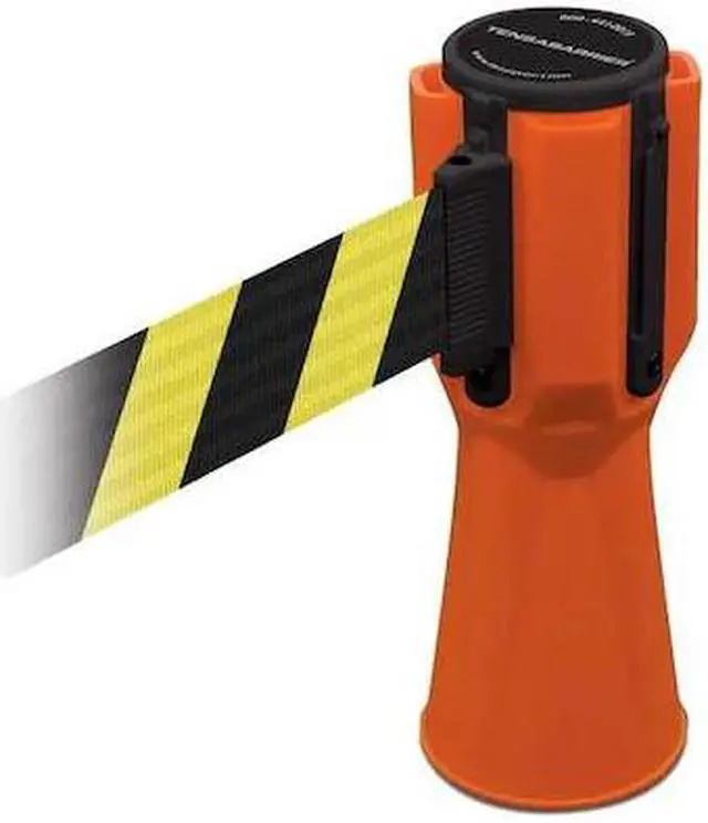 Main image of TENSABARRIER TC114-30-MAX-NO-D4X-C Tensacone Topper,Orange,Belt Yellow/Blk
