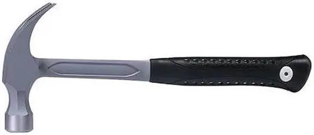 Main image of WESTWARD 6DWG3 Curved-Claw Hammer,Steel,Smooth,16 Oz