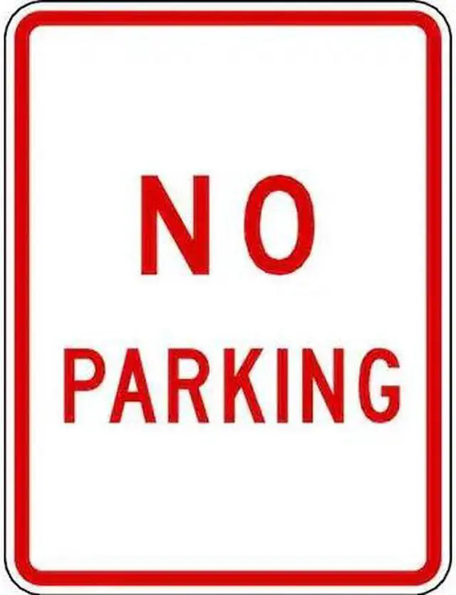 Alt view image 2 of 3 - LYLE R8-3-12HA No Parking Parking Sign, 12 in W, 18 in H, English, Aluminum,