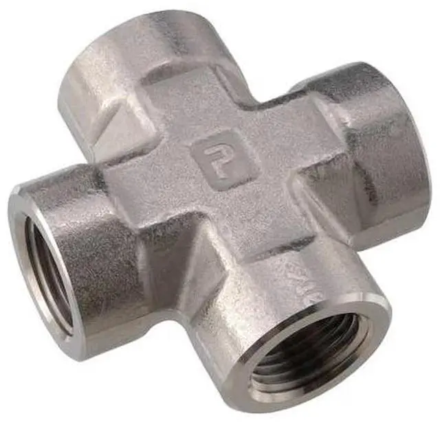 Main image of PARKER 6 FX-SS Cross, SS, Thrd 3/8", 3/8", 3/8", 3/8"