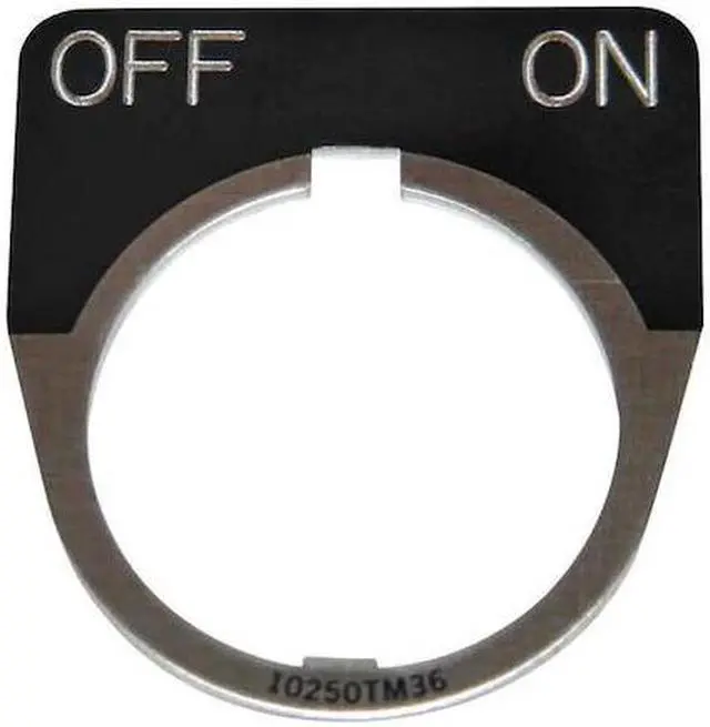 Alt view image 2 of 2 - EATON 10250TM42 Cutler-Hammer Legend Plate,Half Round,Off On,Black