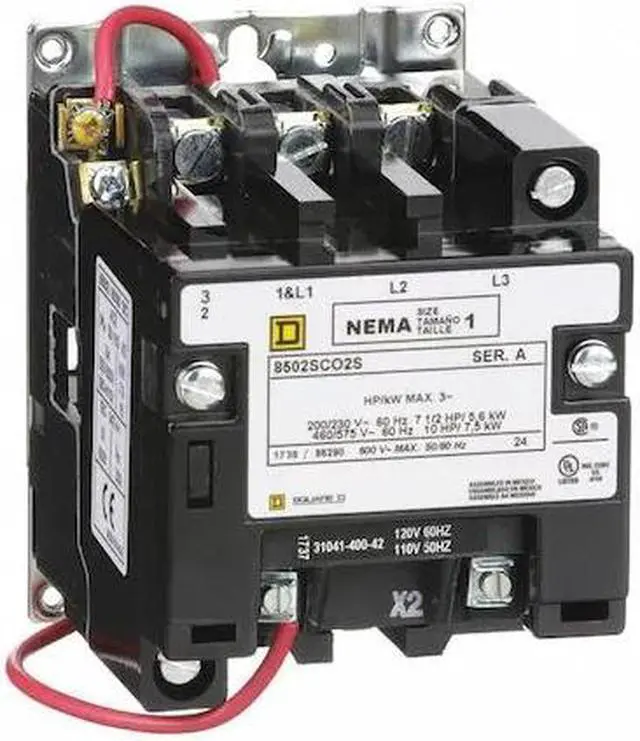 Main image of SQUARE D 8502SCO2V02S 120VAC Non-Reversing Magnetic Contactor 3P 27A NEMA 1