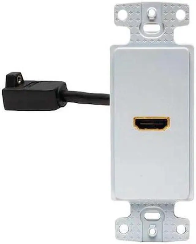 Main image of HUBBELL WIRING DEVICE-KELLEMS NS801W Video Wall Plate and Jack,HDMI,White