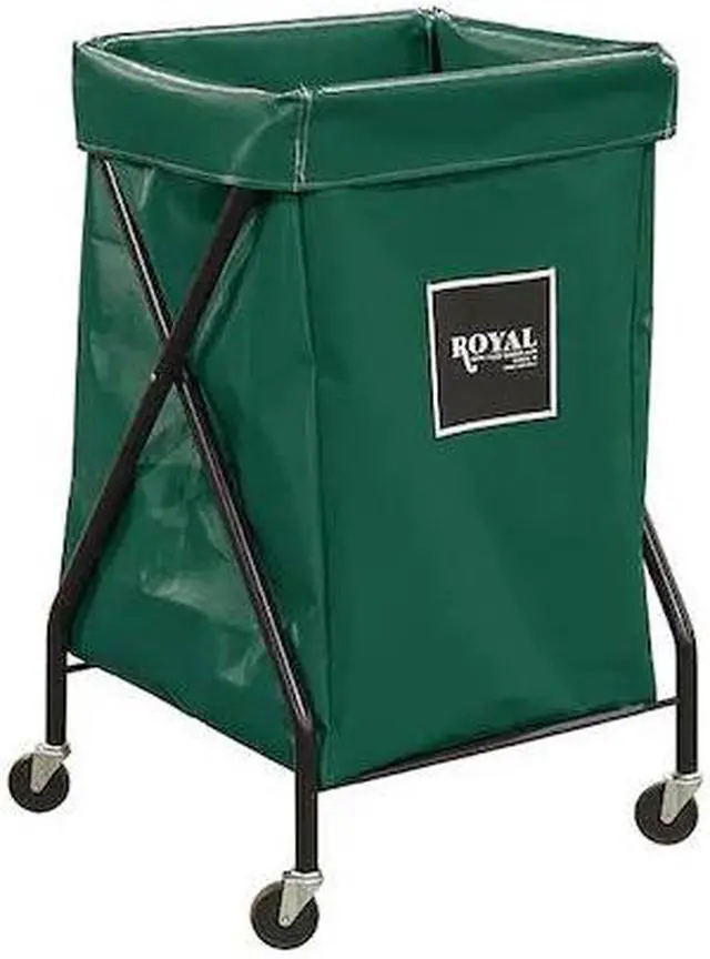 Alt view image 2 of 2 - ROYAL G06-EEX-XFA-3ONN X-Frame Cart, 6 Bu, Green Vinyl