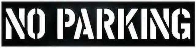 Main image of ZORO SELECT 3W626 Parking Lot Legend,No Parking,Plastic