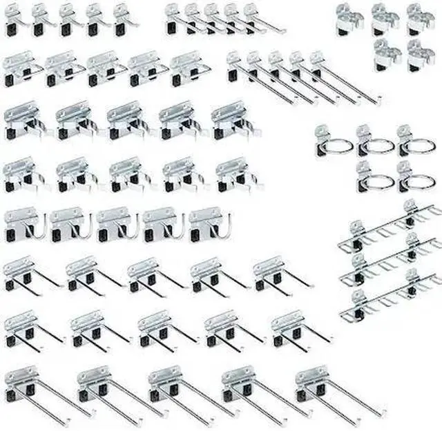 Alt view image 4 of 5 - Lock Hook Kit,Square,Silver,3/8In Hole LOCHOOK LH2-KIT