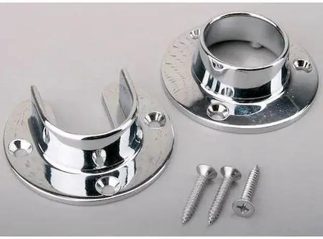 Alt view image 2 of 2 - JOHN STERLING CD-0010-CH Pole Socket,Chrome,PK2