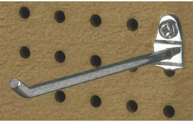 Alt view image 3 of 9 - Triton Steel Single Rod Pegboard Hook Bright Zinc  Steel  71613