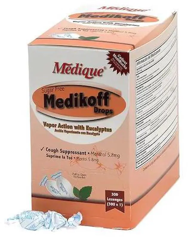 Alt view image 2 of 3 - MEDIQUE 10903 Cough Drops, Lozenge, 5.8mg, PK300