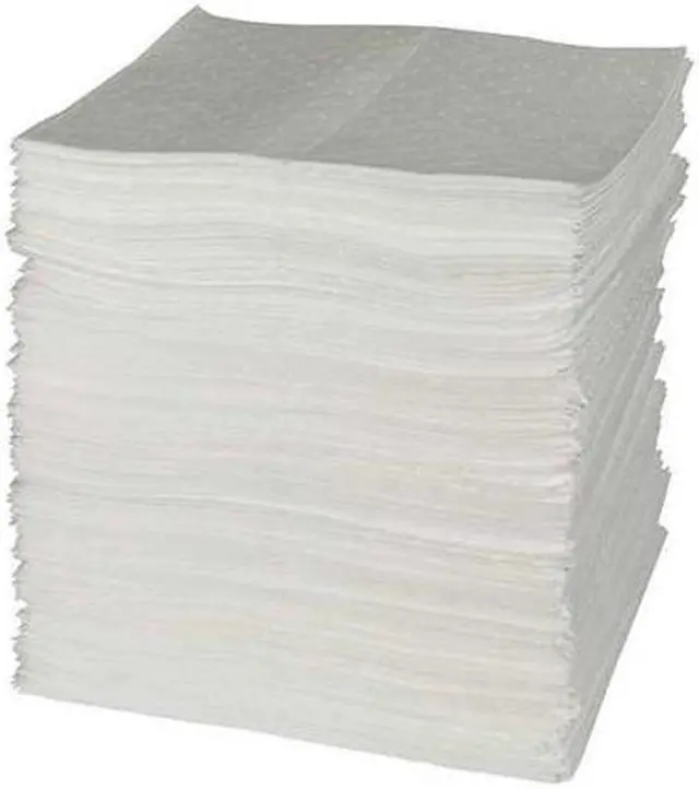 Alt view image 2 of 5 - BRADY SPC200 Sorbent Pad, 51 gal, 15 in x 19 in, Oil, White, Polypropylene
