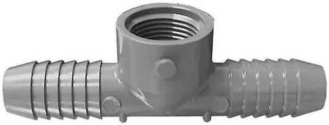 Main image of ZORO SELECT 1402007 PVC Female Adapter Tee, Insert x Insert x FNPT, 3/4 in Pipe