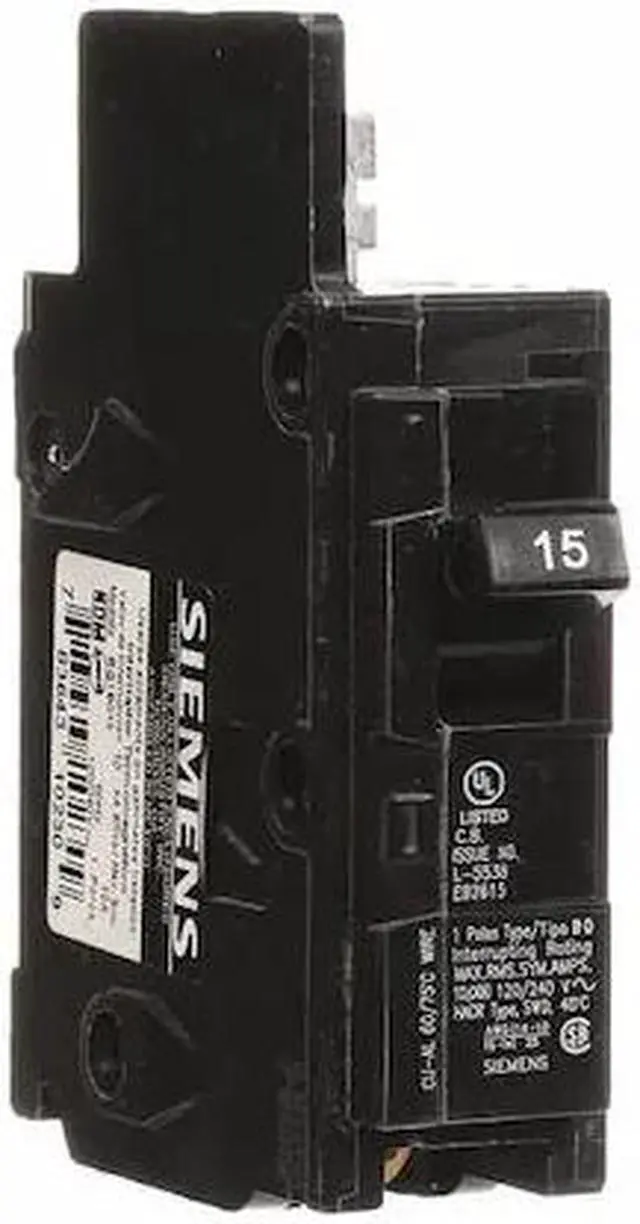 Alt view image 2 of 3 - SIEMENS BQ1B015 Miniature Circuit Breaker, BQ Series, 15A, 1 Pole, 120V AC,