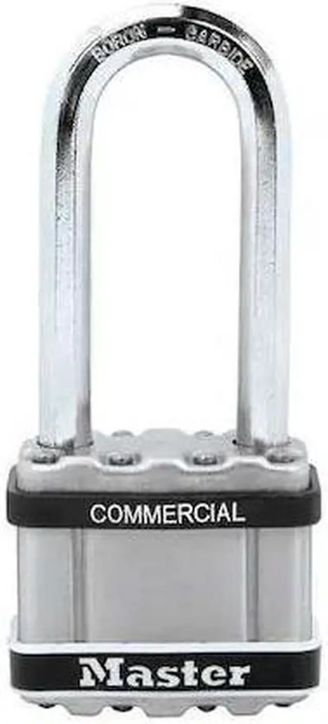 Alt view image 2 of 2 - Different-Keyed Padlock, Extended Shackle Type, 2-1/2" Shackle Height, Silver