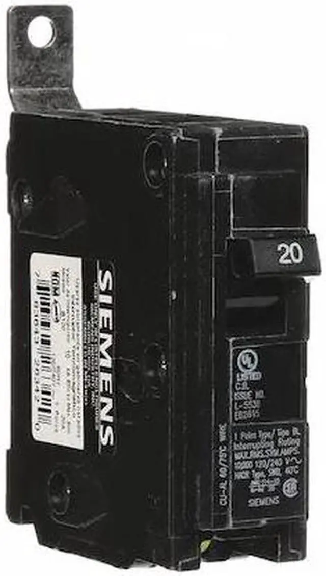 Alt view image 3 of 5 - SIEMENS B120 Miniature Circuit Breaker, BL Series, 20A, 1 Pole, 120/240V AC,