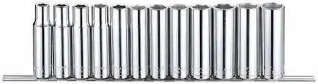 Main image of WESTWARD 53PN67 1/2" Drive Socket Set, Metric, 12pcs