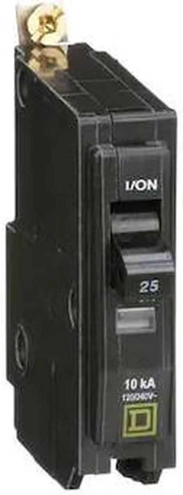 Alt view image 2 of 3 - SQUARE D QOB125 Miniature Circuit Breaker, QO Series, 25A, 1 Pole, 120/240V AC,