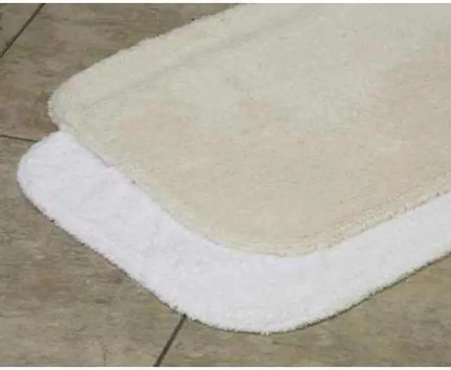 Alt view image 4 of 4 - LACEY MILLS 08287STK Bath Rug,Essence,21x34,19 oz.,White