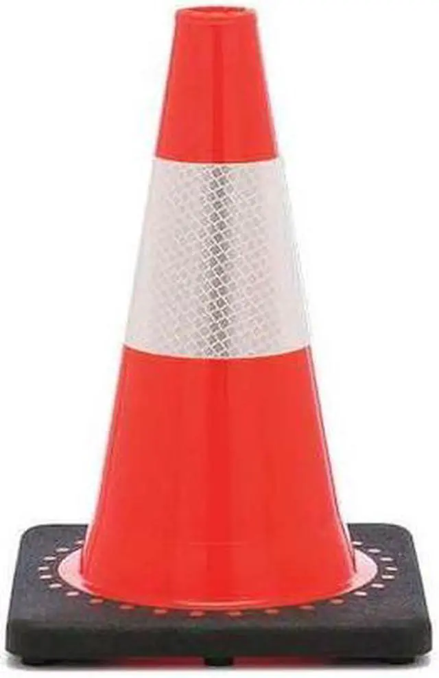 Main image of ZORO SELECT RS30008C3M4 Traffic Cone, PVC, High-Intensity Prismatic, 12 in