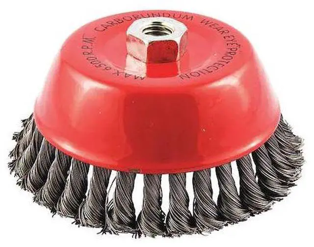 Main image of ZORO SELECT 66254442956 Cup Brush,Wire 0.020" dia.,Carbon Steel