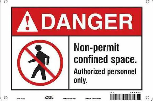 Main image of CONDOR 465J05 Safety Sign, 7 in Height, 10 in Width, Aluminum, Vertical