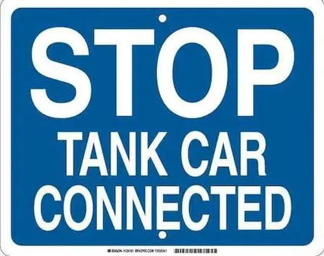 Alt view image 2 of 2 - BRADY 134191 Railroad Stop Sign, 15" W, 12" H, Aluminum, Blue