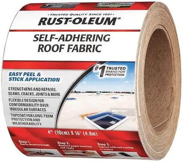 Alt view image 2 of 2 - RUST-OLEUM 345650 Roof Repair Tape,4" x 16 ft.,White