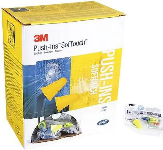 Alt view image 3 of 3 - 3M 318-4001 Disposable Corded Ear Plugs, Bell Shape, 31 dB, 200 Pairs