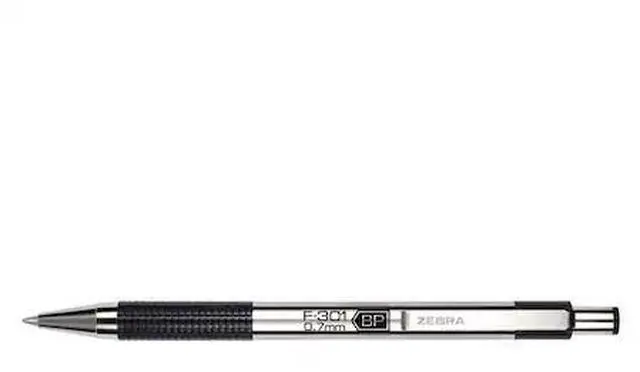 Main image of Zebra Ballpoint Pen Refillable .7mm Stainless Steel/Black 27111