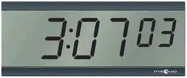 Alt view image 2 of 2 - PYRAMID S9D3L6GBBB 11-1/4" Digital Wireless Synchronized LCD Clock, Black