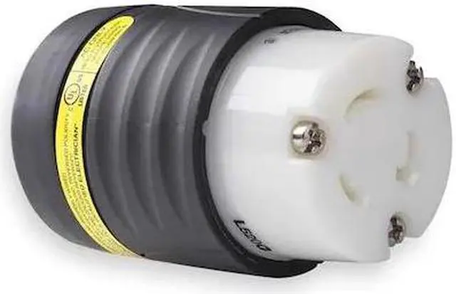 Main image of LEGRAND L520CGCM Locking Connector, L5-20R, 20 A, 125V AC, Three Phase, 2 Pole,