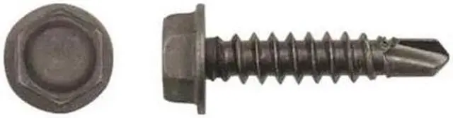 Alt view image 2 of 3 - ZORO SELECT 12216PK Self-Drilling Screw, #8 x 3/4 in, Phosphate Steel Flange