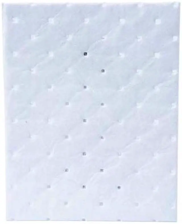 Main image of BRADY SRPO100 Sorbent Pad, 5 gal, 7 1/2 in x 10 in, Oil, White, Polypropylene