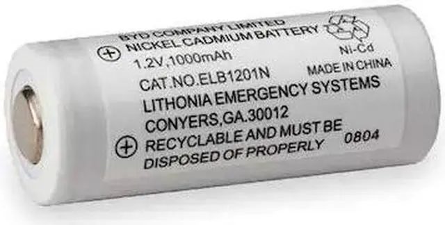 Main image of LITHONIA LIGHTING ELB 1201N Battery, Nickel Cadmium, 1.2V, 1A/HR., Depth: 11/16