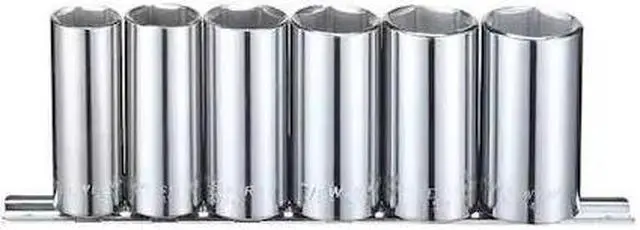 Main image of WESTWARD 53PN40 3/8" Drive Socket Set, SAE, 6pcs