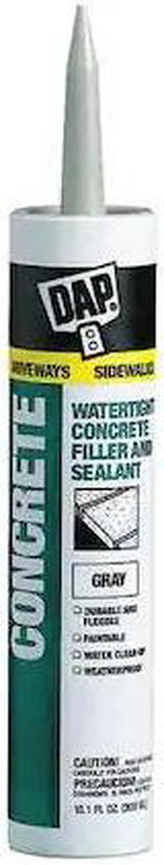 Main image of DAP 18096 Crack Filler, 10.1 oz, Cartridge, Gray, Silicone Base, Concrete