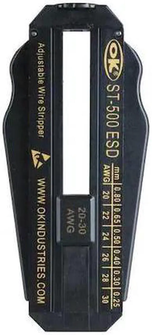 Alt view image 2 of 2 - ESD Safe Adjust. Wire Stripper,20-30 AWG OK INDUSTRIES ST-500ESD