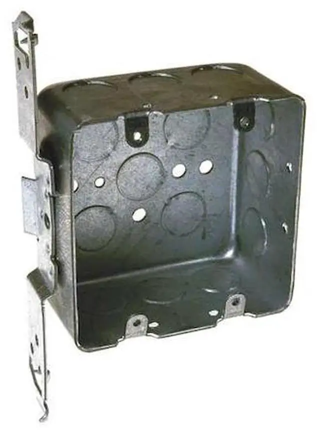 Alt view image 6 of 8 - RACO 681 Electrical Box, 30.3 cu in, Handy Box Type, 2 Gangs, Galvanized Steel,