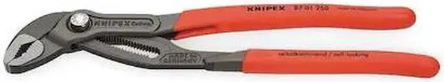 Alt view image 6 of 7 - KNIPEX 87 01 250 SBA 10 in V-Jaw Water Pump Plier Serrated, Plastic Grip