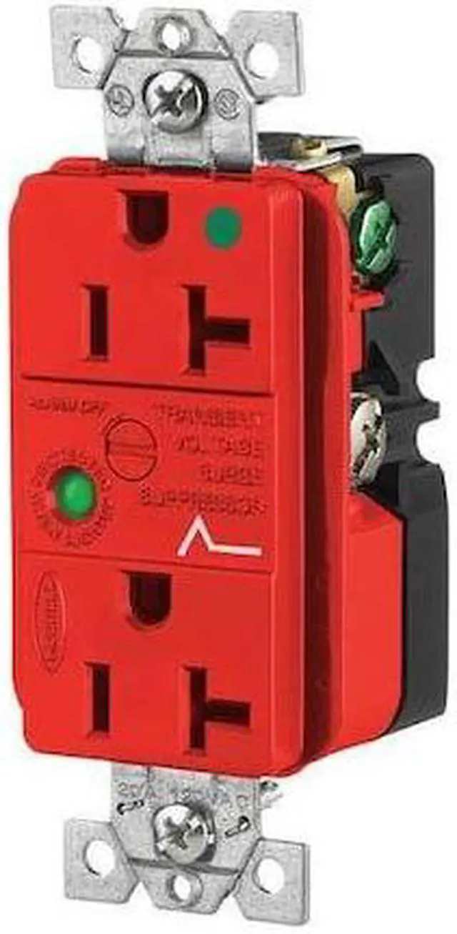 Alt view image 2 of 3 - HUBBELL WIRING DEVICE-KELLEMS HBL8362RSA Straight Blade Receptacle, 5-20R, 20