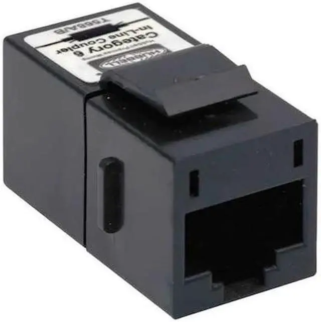 Alt view image 2 of 2 - HUBBELL PREMISE WIRING SFC6BK Hubbell SFC6BK Cat.6 Inline Keystone Coupler - 1